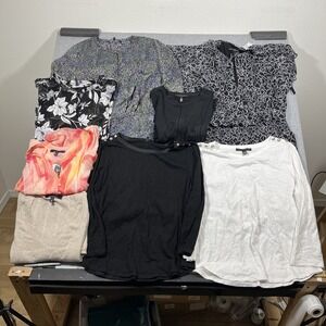 Lot of 8 White House Black Market Sz XL Tops Dresses Multicolor